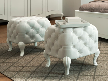PRESTIGE 2 - Tufted upholstered pouf by CASA +39