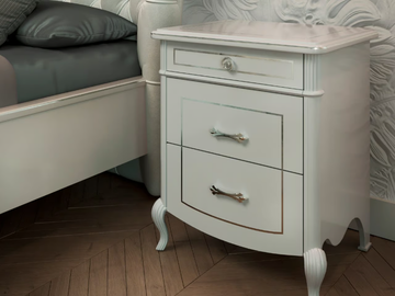 PRESTIGE 2 - Wooden bedside table with drawers by CASA +39