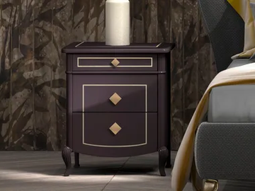 PRESTIGE 2 - Wooden bedside table with drawers by CASA +39