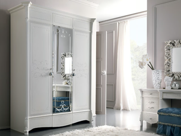 PRESTIGE - Mirrored wooden wardrobe by CASA +39