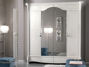 PRESTIGE - Mirrored wooden wardrobe by CASA +39