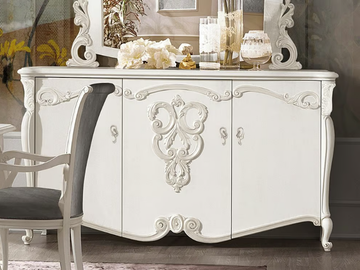 PUCCINI - Wooden highboard with doors by CASA +39
