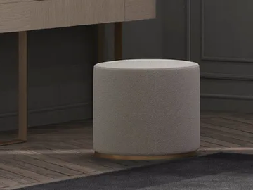 RONDO - Upholstered round fabric pouf by CASA +39