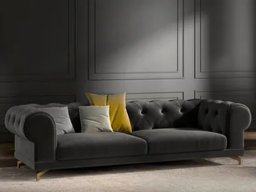 RUBINO - 2 seater tufted fabric sofa by CASA +39