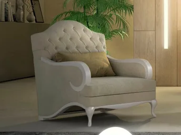 SMERALDO - Fabric armchair with armrests by CASA +39