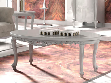 SMERALDO - Oval wooden coffee table by CASA +39