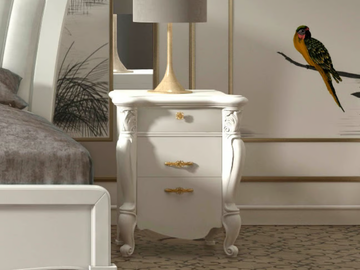 SMERALDO - Wooden bedside table with drawers by CASA +39