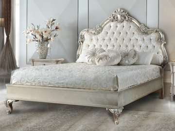 VIVALDI - Wooden double bed with tufted headboard by CASA +39