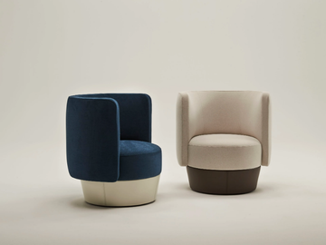 MARGOT - Fabric armchair with armrests by Casa Covre