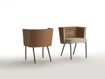 RIVIERA - Upholstered chair with armrests by Casa Covre