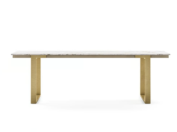 URBINO - Rectangular marble table with metal base by Casa Covre