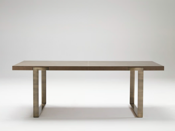 URBINO - Rectangular wooden table with metal base by Casa Covre