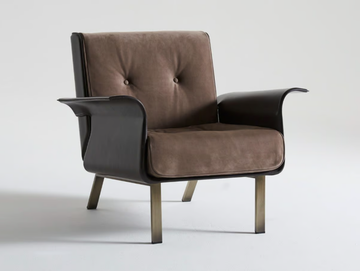 VINCI - Leather armchair with armrests by Casa Covre
