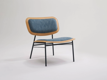 VINTAGE - Fabric easy chair with leather details by Casa Covre
