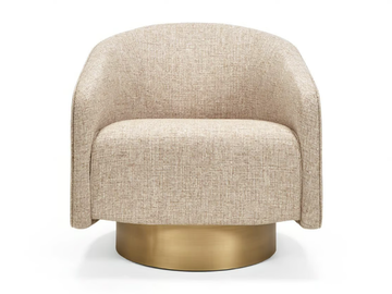 BOEMIA I - Swivel fabric armchair with armrests by Casa Magna