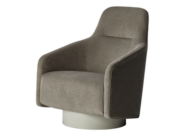 BOEMIA II - Swivel fabric armchair with armrests and headrest by Casa Magna