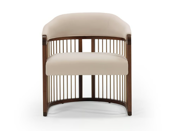 GRACE URBAN - Leather easy chair with armrests by Casa Magna