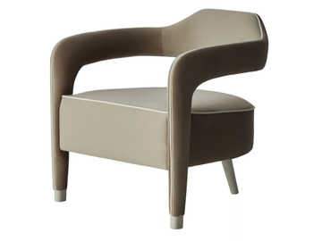 INVICTA - Fabric easy chair with armrests by Casa Magna