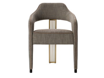 INVICTA II - Fabric chair with armrests open back by Casa Magna