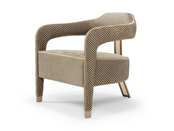 INVICTA II - Fabric easy chair with armrests by Casa Magna