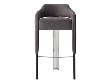 INVICTA II - High fabric stool with armrests and footrest by Casa Magna