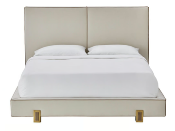 LUSO - Fabric bed with high and upholstered headboard by Casa Magna