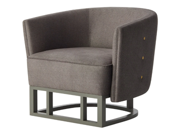 POEMA II - Fabric armchair with armrests by Casa Magna