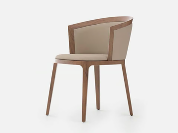 ADRIA - Upholstered wooden chair with armrests by Casa
