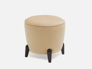 ALIA - Upholstered round pouf by Casa