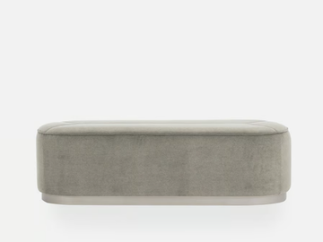 ALIMENA - Upholstered rectangular pouf by Casa