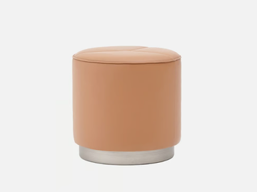 ALIMENA - Upholstered round pouf by Casa
