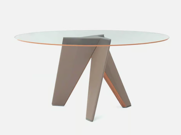 BARRAFRANCA - Round glass dining table by Casa