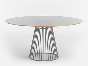 CARLINO - Round glass dining table by Casa