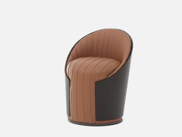 FONTE - Upholstered round pouf by Casa