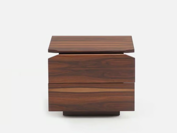 ISMARA - Square wooden bedside table with drawers by Casa