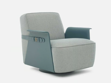 LIPARI - Swivel armchair with armrests by Casa