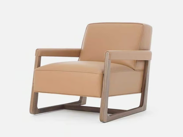 MASSIMO - Leather armchair with armrests by Casa