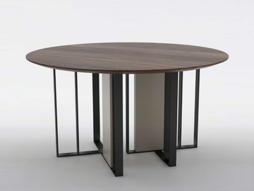 RAVELLO - Round wooden dining table by Casa