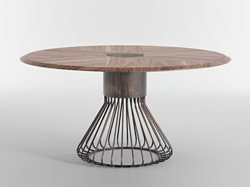 ROSOLINA - Round wooden dining table by Casa