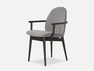 SELIANO - Upholstered wooden chair with armrests by Casa
