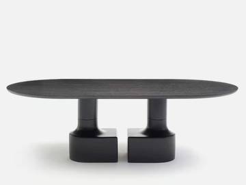 TIRRENO II - Oval wooden dining table by Casa
