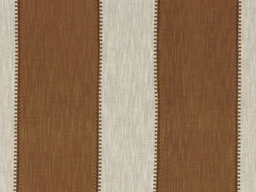 AGAVE - Striped embroidered linen and cotton fabric by CASAMANCE