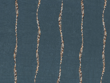 ANTHÈRE - Embroidered striped linen fabric by CASAMANCE