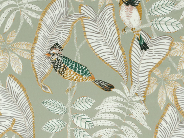 GRAND DUC - Fire retardant velvet fabric with floral pattern by CASAMANCE