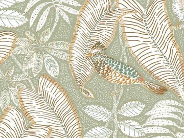 SIBIA - Washable nonwoven wallpaper with floral pattern by CASAMANCE