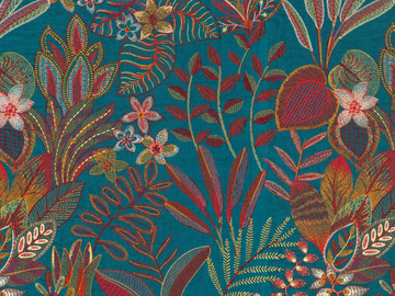 TERESHCHENKO - Embroidered fabric with floral pattern by CASAMANCE