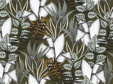 TIGRIS - Washable nonwoven wallpaper with floral pattern by CASAMANCE