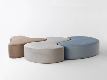 NIÑA PINTA & SANTA MARIA - Upholstered pouf by Casamania & Horm