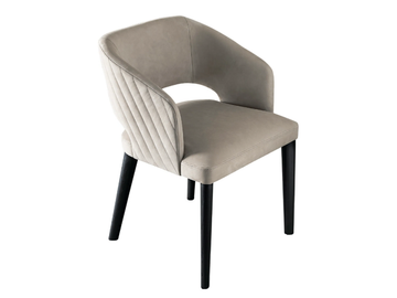 ELSA QUILT - Upholstered leather chair with armrests by Casamilano