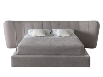 ROYALE STRIPE - Double bed with upholstered headboard by Casamilano